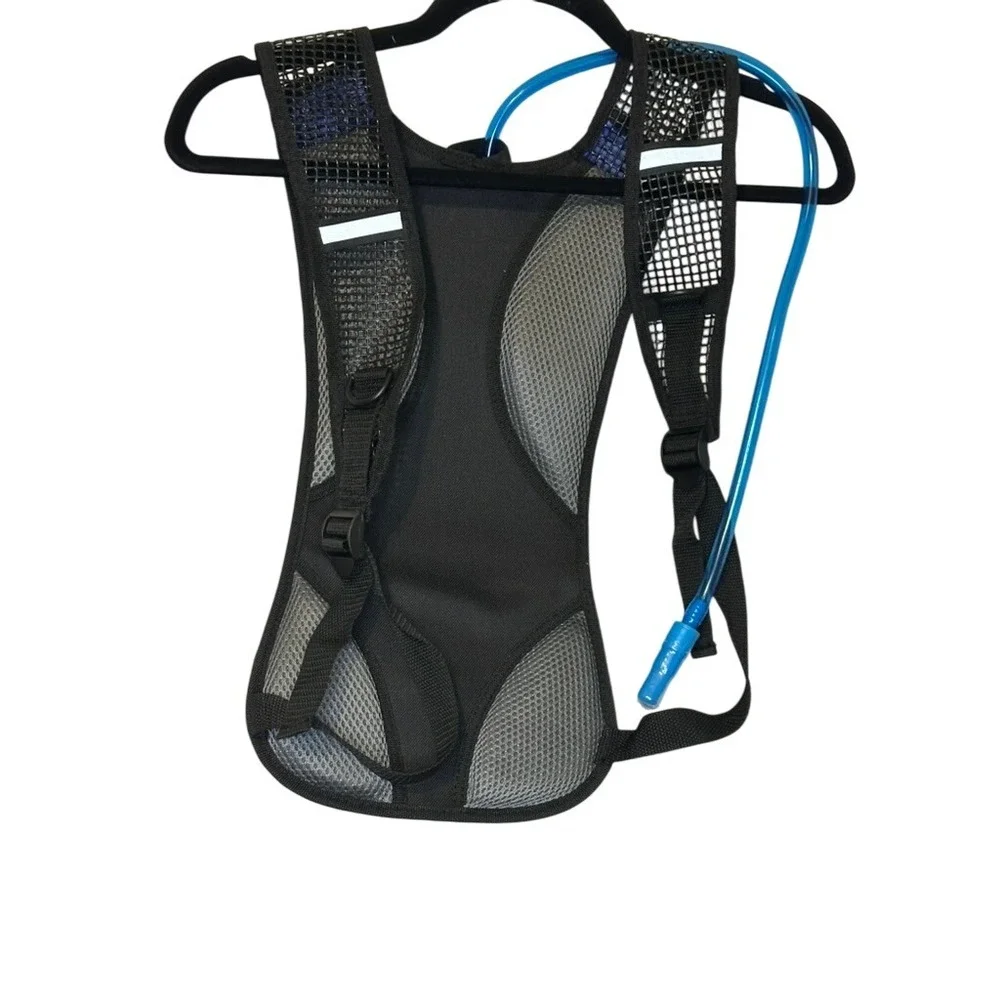 Hydration Pack‎ Backpack Blue Silver Water Bladder Bag Cycling Hiking Outdoor
